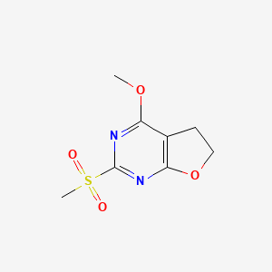 molecular formula C8H10N2O4S B8038502 4-Methoxy-2-(methylsulfonyl)-5,6-dihydrofuro[2,3-d]pyrimidine 