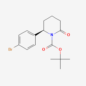 molecular formula C16H20BrNO3 B8038527 (R)-tert-Butyl 2-(4-bromophenyl)-6-oxopiperidine-1-carboxylate 