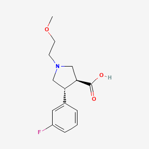 molecular formula C14H18FNO3 B8038538 (3S,4R)-4-(3-Fluorophenyl)-1-(2-methoxyethyl)pyrrolidine-3-carboxylic acid 