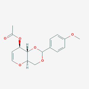molecular formula C16H18O6 B8038602 3-O-Acetyl-4,6-O-(4-methoxybenzylidene)-D-glucal 
