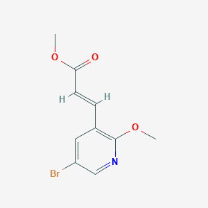 molecular formula C10H10BrNO3 B8038606 Methyl 3-(5-bromo-2-methoxypyridin-3-yl)acrylate 