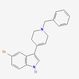 molecular formula C20H19BrN2 B8038608 5-Bromo-3-(1-benzyl-1,2,3,6-tetrahydropyridin-4-yl)-1H-indole 