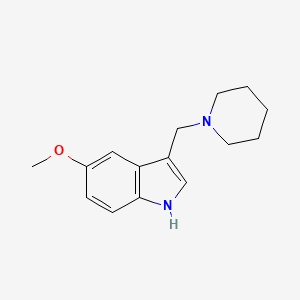 molecular formula C15H20N2O B8038619 5-甲氧基-3-(哌啶-1-基甲基)-1H-吲哚 