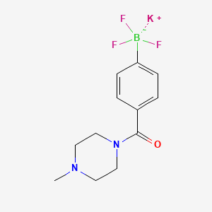 molecular formula C12H15BF3KN2O B8038622 Potassium 4-(4-methyl-1-piperazinylcarbonyl)phenyltrifluoroborate 