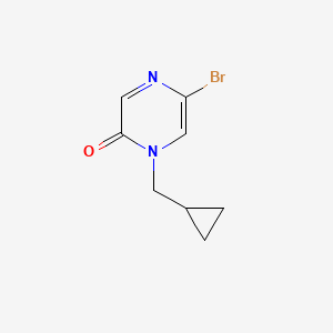 molecular formula C8H9BrN2O B8038632 5-Bromo-1-(cyclopropylmethyl)pyrazin-2(1H)-one 
