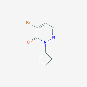 molecular formula C8H9BrN2O B8038634 4-Bromo-2-cyclobutylpyridazin-3(2H)-one 