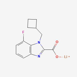 Lithium 1-(cyclobutylmethyl)-7-fluoro-1H-benzo[d]imidazole-2-carboxylate