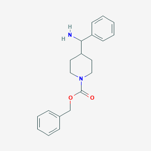 molecular formula C20H24N2O2 B8038672 Benzyl 4-[amino(phenyl)methyl]piperidine-1-carboxylate 