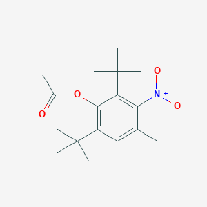 molecular formula C17H25NO4 B8038701 酚，2,6-二叔丁基-4-甲基-3-硝基，乙酸酯 