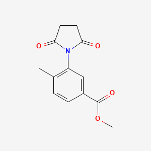 molecular formula C13H13NO4 B8038849 Methyl 3-(2,5-dioxopyrrolidin-1-yl)-4-methylbenzoate 