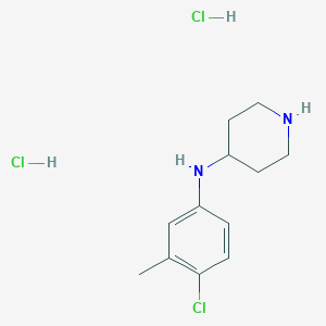 molecular formula C12H19Cl3N2 B8038895 N-(4-chloro-3-methylphenyl)piperidin-4-amine;dihydrochloride 