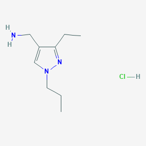 (3-Ethyl-1-propylpyrazol-4-yl)methanamine;hydrochloride