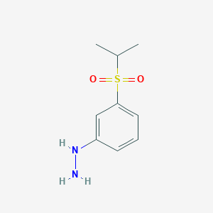 molecular formula C9H14N2O2S B8038928 3-Isopropylsulfonylphenylhydrazine 