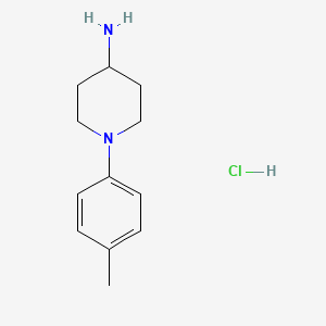 molecular formula C12H19ClN2 B8038939 1-(4-Methylphenyl)piperidin-4-amine;hydrochloride 