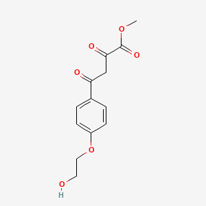 molecular formula C13H14O6 B8038960 Methyl 4-[4-(2-hydroxyethoxy)phenyl]-2,4-dioxobutanoate 