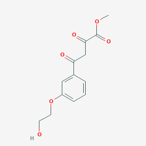 molecular formula C13H14O6 B8038963 Methyl 4-[3-(2-hydroxyethoxy)phenyl]-2,4-dioxobutanoate 