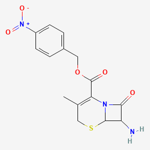 molecular formula C15H15N3O5S B8038967 (4-Nitrophenyl)methyl 7-amino-3-methyl-8-oxo-5-thia-1-azabicyclo[4.2.0]oct-2-ene-2-carboxylate 