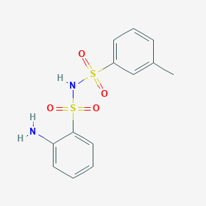 molecular formula C13H14N2O4S2 B8038990 2-amino-N-(3-methylphenyl)sulfonylbenzenesulfonamide 