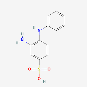molecular formula C12H12N2O3S B8038992 3-Amino-4-anilinobenzene-1-sulfonic acid CAS No. 85776-39-2