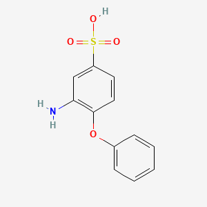 molecular formula C12H11NO4S B8038997 3-Amino-4-phenoxybenzenesulfonic acid 