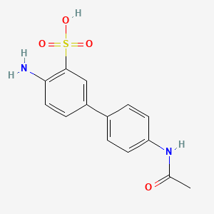 molecular formula C14H14N2O4S B8039005 5-(4-Acetamidophenyl)-2-aminobenzenesulfonic acid 