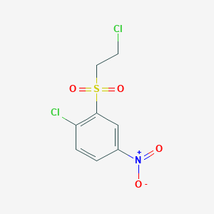 molecular formula C8H7Cl2NO4S B8039027 1-Chloro-2-(2-chloroethylsulfonyl)-4-nitrobenzene 