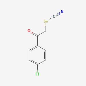 Selenocyanic acid 4-chloro-beta-oxophenethyl ester
