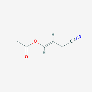 molecular formula C6H7NO2 B8039043 Acetic acid 3-cyano-propenyl ester 