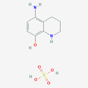 molecular formula C9H14N2O5S B8039058 5-Amino-1,2,3,4-tetrahydroquinolin-8-ol sulfate 