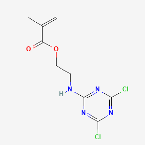 molecular formula C9H10Cl2N4O2 B8039064 2-[(4,6-Dichloro-1,3,5-triazin-2-yl)amino]ethyl 2-methylprop-2-enoate 
