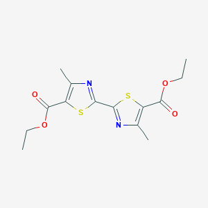 molecular formula C14H16N2O4S2 B8039104 Diethyl 4,4'-dimethyl-2,2'-bithiazole-5,5'-dicarboxylate 