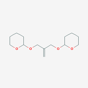 molecular formula C14H24O4 B8039124 2-([2-[(Tetrahydro-2H-pyran-2-yloxy)methyl]-2-propenyl]oxy)tetrahydro-2H-pyran 