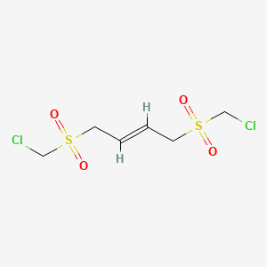 molecular formula C6H10Cl2O4S2 B8039228 (E)-1,4-bis(chloromethylsulfonyl)but-2-ene 
