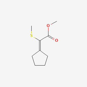 molecular formula C9H14O2S B8039244 Methyl 2-cyclopentylidene-2-methylsulfanylacetate 