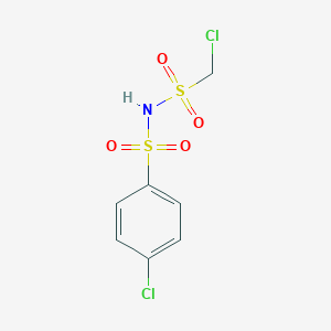 molecular formula C7H7Cl2NO4S2 B8039270 4-chloro-N-(chloromethylsulfonyl)benzenesulfonamide 
