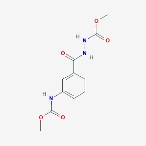 molecular formula C11H13N3O5 B8039332 methyl N-[[3-(methoxycarbonylamino)benzoyl]amino]carbamate 