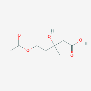 molecular formula C8H14O5 B8039340 5-(Acetyloxy)-3-hydroxy-3-methylpentanoic acid CAS No. 78501-60-7