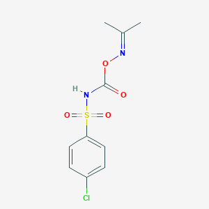 molecular formula C10H11ClN2O4S B8039401 (propan-2-ylideneamino) N-(4-chlorophenyl)sulfonylcarbamate 