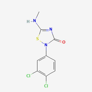 molecular formula C9H7Cl2N3OS B8039414 2-(3,4-Dichlorophenyl)-5-(methylamino)-1,2,4-thiadiazol-3-one 