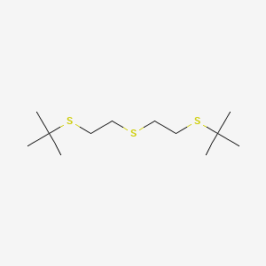 molecular formula C12H26S3 B8039463 2-[2-(2-Tert-butylsulfanylethylsulfanyl)ethylsulfanyl]-2-methylpropane 