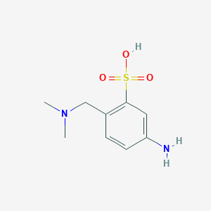molecular formula C9H14N2O3S B8039507 5-Amino-2-[(dimethylamino)methyl]benzenesulfonic acid 