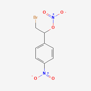 molecular formula C8H7BrN2O5 B8039521 2-Bromo-1-(4-nitrophenyl)ethyl nitrate 