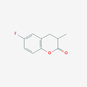 molecular formula C10H9FO2 B8039526 6-Fluoro-3-methylchroman-2-one 