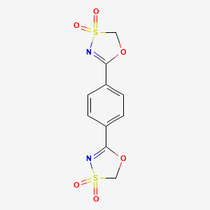 molecular formula C10H8N2O6S2 B8039544 5-[4-(3,3-Dioxo-1,3,4-oxathiazol-5-yl)phenyl]-1,3,4-oxathiazole 3,3-dioxide 