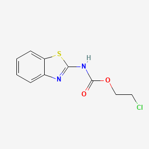 molecular formula C10H9ClN2O2S B8039583 2-Chloroethyl N-(1,3-benzothiazol-2-YL)carbamate 