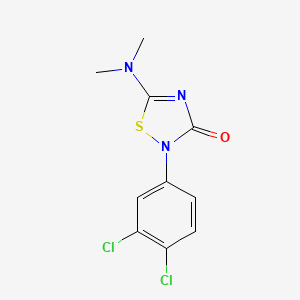 molecular formula C10H9Cl2N3OS B8039592 2-(3,4-Dichlorophenyl)-5-(dimethylamino)-1,2,4-thiadiazol-3-one 