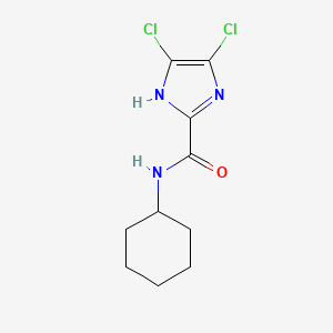 molecular formula C10H13Cl2N3O B8039624 4,5-dichloro-N-cyclohexyl-1H-imidazole-2-carboxamide 