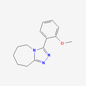 molecular formula C14H17N3O B8039632 3-(2-methoxyphenyl)-6,7,8,9-tetrahydro-5H-[1,2,4]triazolo[4,3-a]azepine 