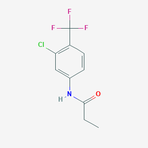 molecular formula C10H9ClF3NO B8039648 N-[3-chloro-4-(trifluoromethyl)phenyl]propanamide 