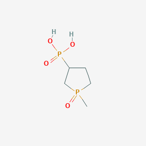 molecular formula C5H12O4P2 B8039658 (1-Methyl-1-oxo-1lambda5-phospholan-3-yl)phosphonic acid 